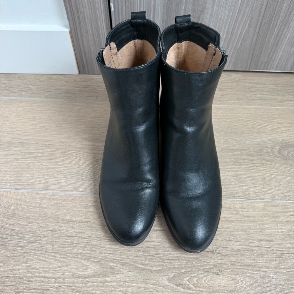 Black Leather Ankle Boots